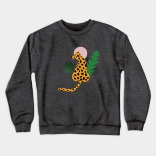 Cheetah and Sun Crewneck Sweatshirt